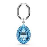 Key ring, Oval cut, Blue, Mixed metal finish